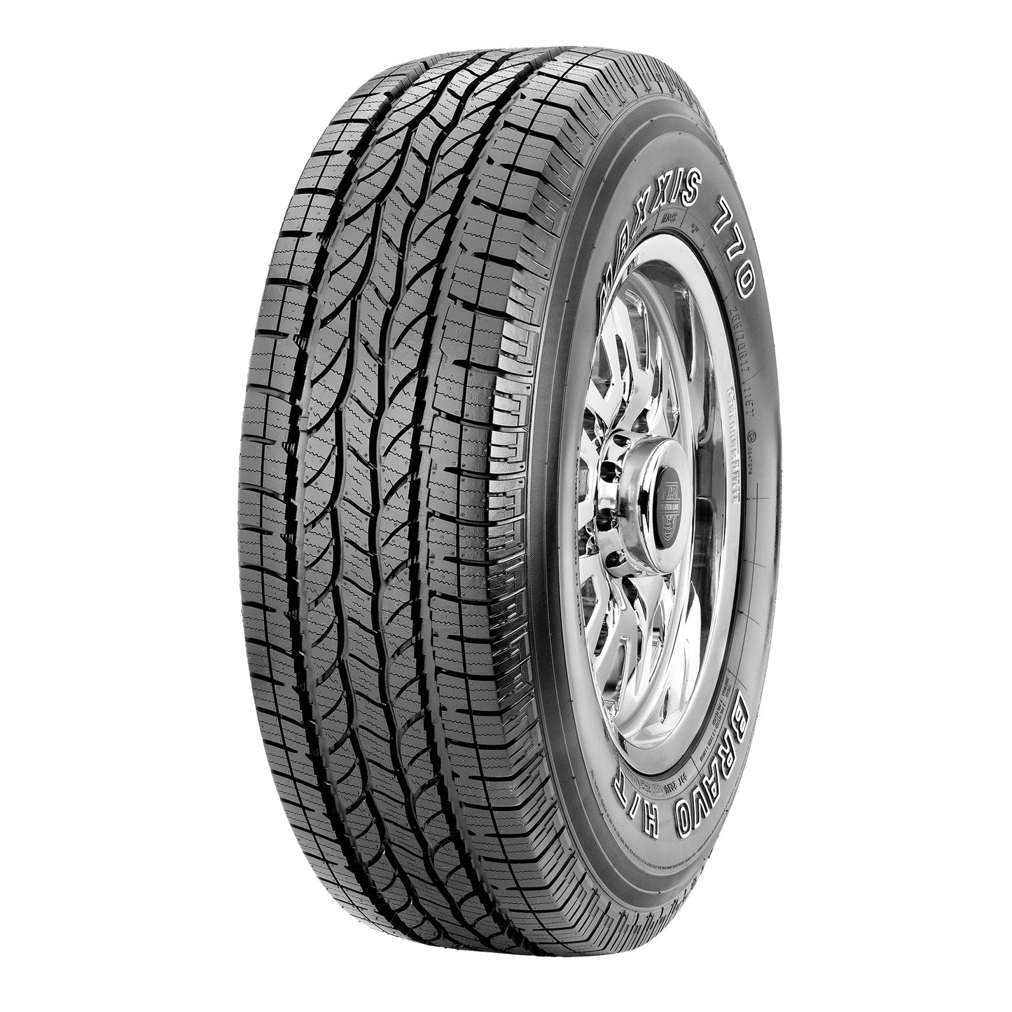 Maxxis HT-770 Bravo Series 245/70R17 110 S Tire Fits: 2015-18 Chevrolet Silverado 1500 SSV, 2010-13 Chevrolet Silverado 1500 XFE