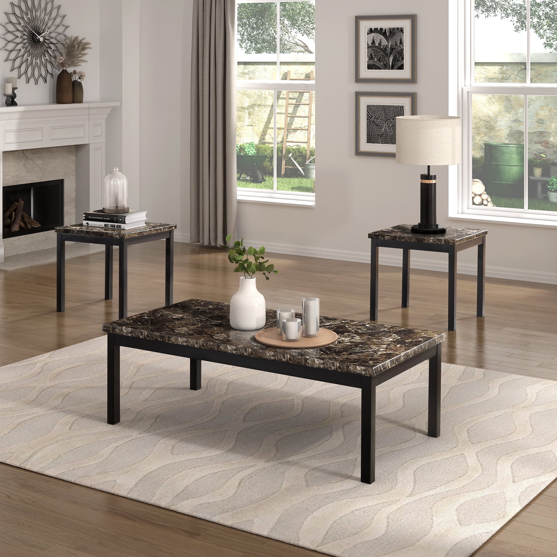 OakvillePark Harris 3-Piece Pack Occasional Set, Brown