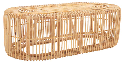 SAFAVIEH Jabez Coastal Oval Coffee Table, Natural