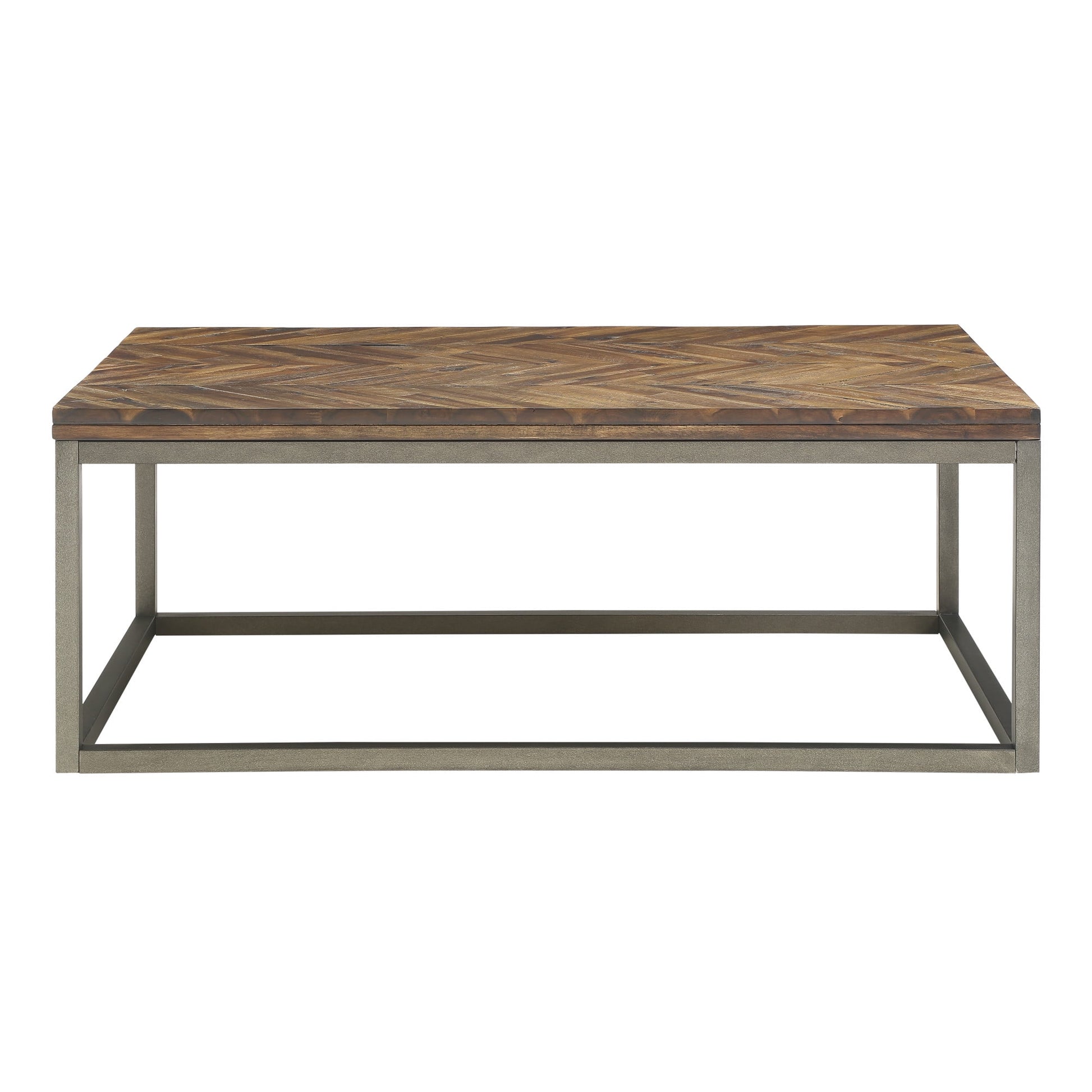 Steve Silver Co Lorenza Wood Top Coffee Table in Distressed Brown