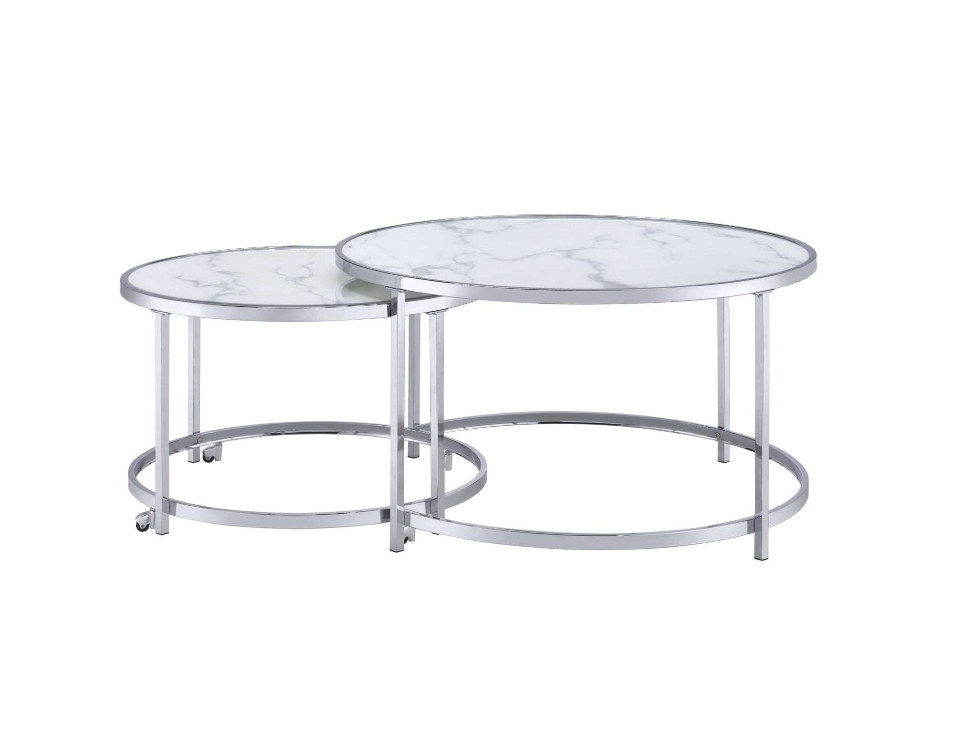 Steve Silver Rayne Faux Marble Nesting Coffee Tables