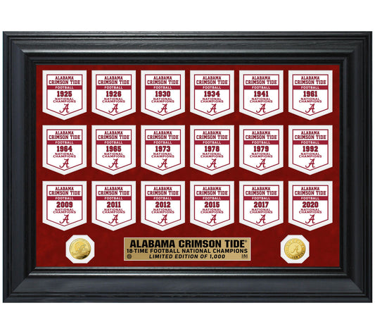 Alabama Crimson Tide Gold Coin Deluxe Banner Collection