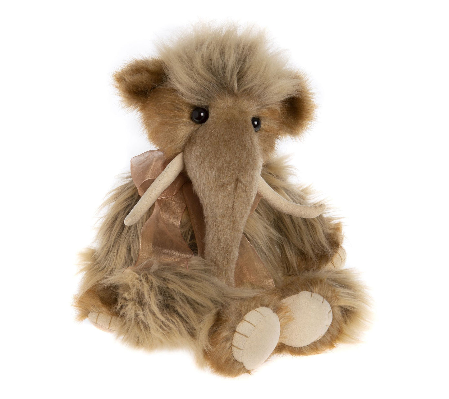 Charlie Bears Tusk 15" Wooly Mammoth Plush with Large Tusks