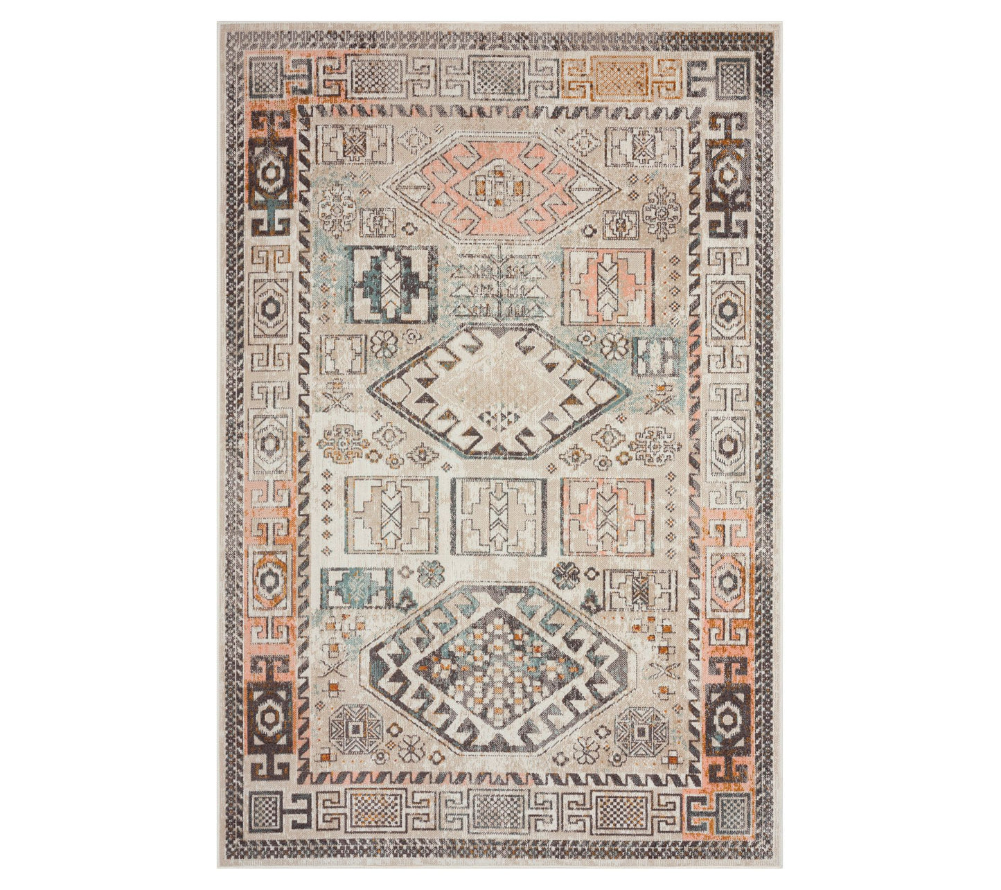 Ox Bay Traditional Southwestern Indoor Outdoor Rug, 7' x 9'