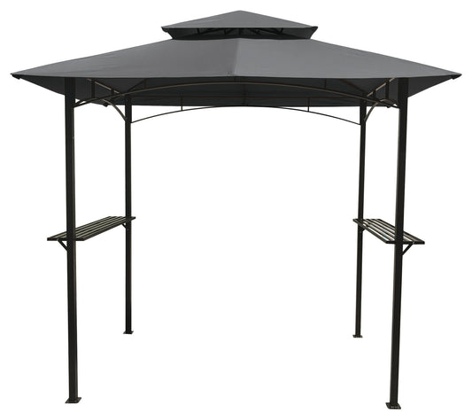 Backyard Expressions 8' x 5' BBQ Grilling Gazebo w/ LED Lights
