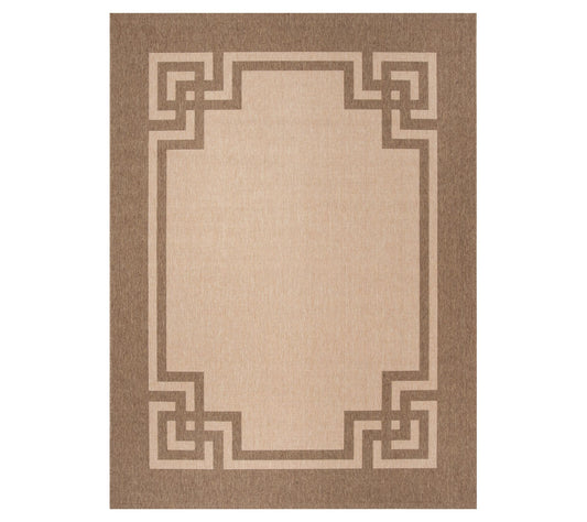 Martha Stewart Outdoor Deco Dark Beige 5'3" x 7'7" Rug
