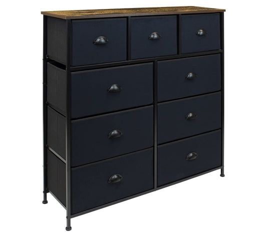 Sorbus 9 Drawers Chest Dresser - Barn Wood