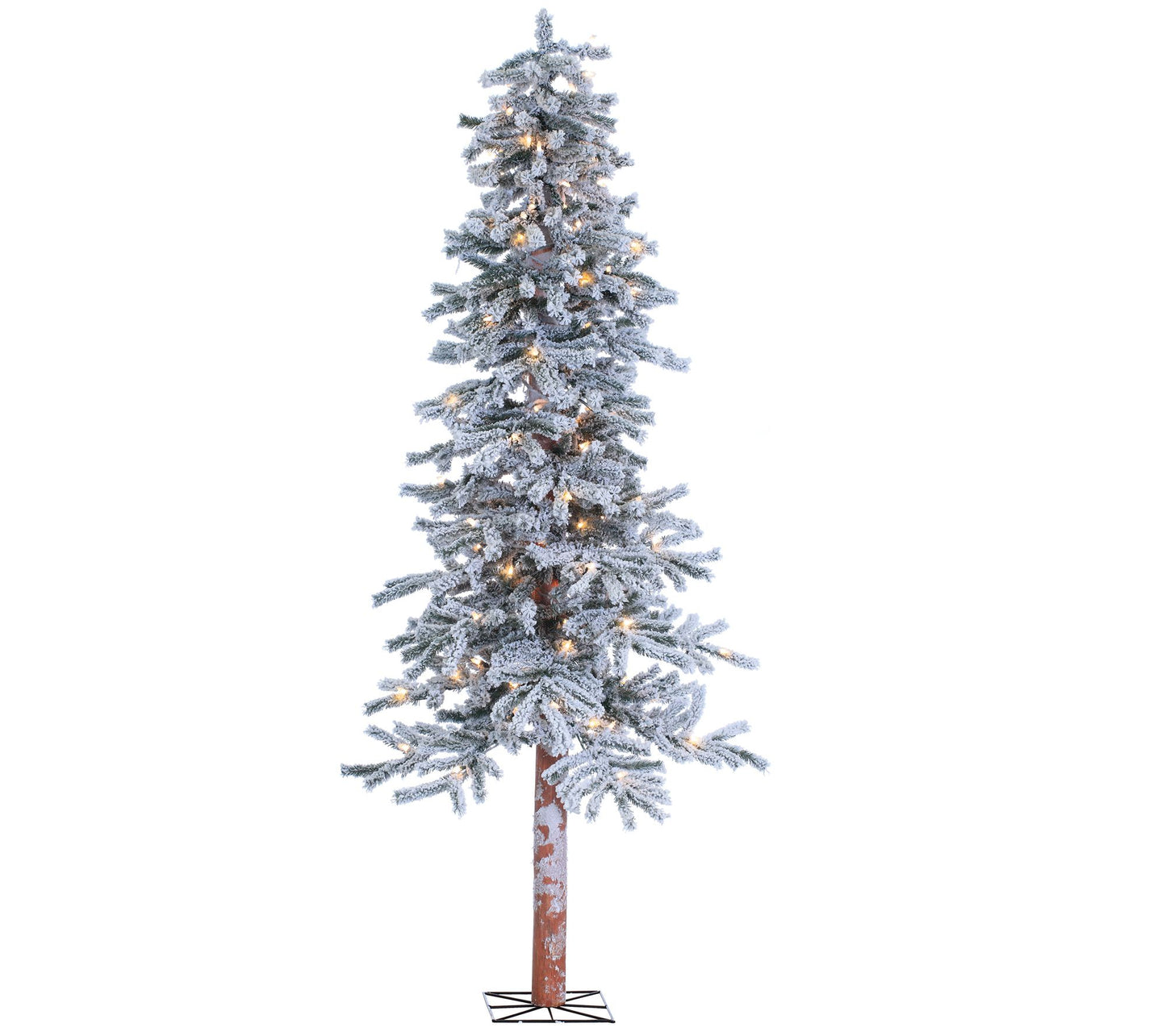 6-Ft Pre-Lit Flocked Alpine Tree w/ 150 lights by Sterling Co