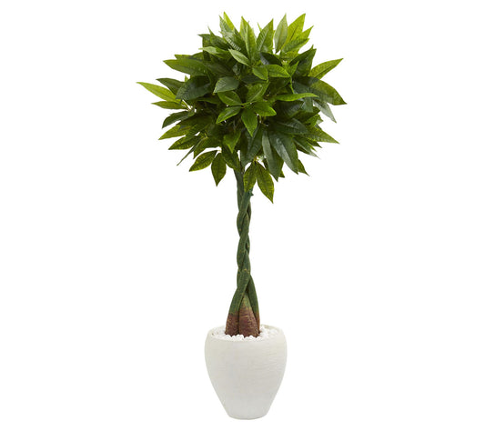 Nearly Natural 5' Money Artificial Tree in Oval Planter