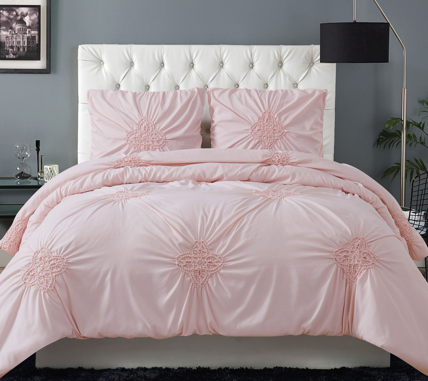 Christian Siriano NY Georgia Rouched King Comforter Set