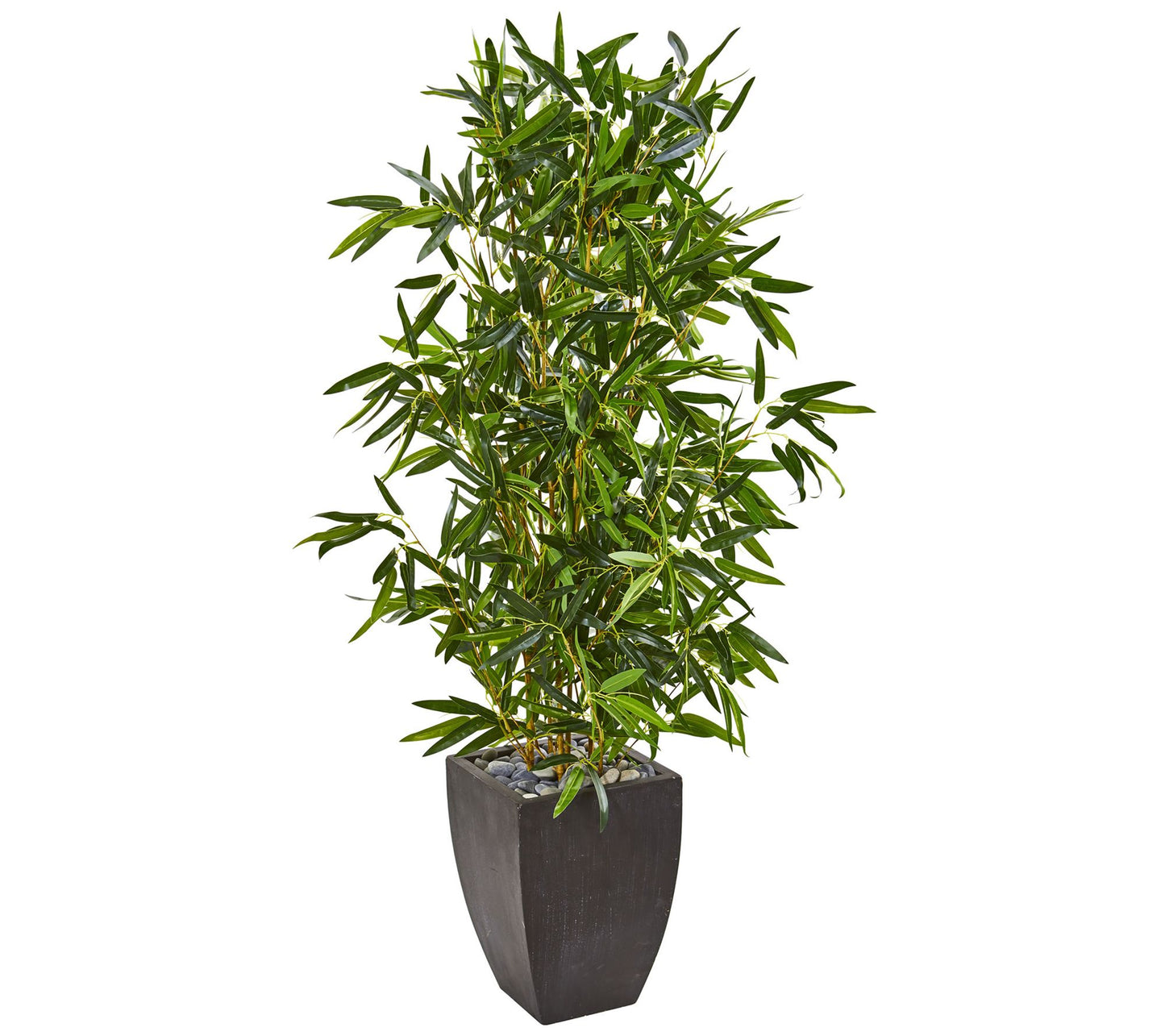 5' Bamboo Tree in Black Planter by Nearly Natural