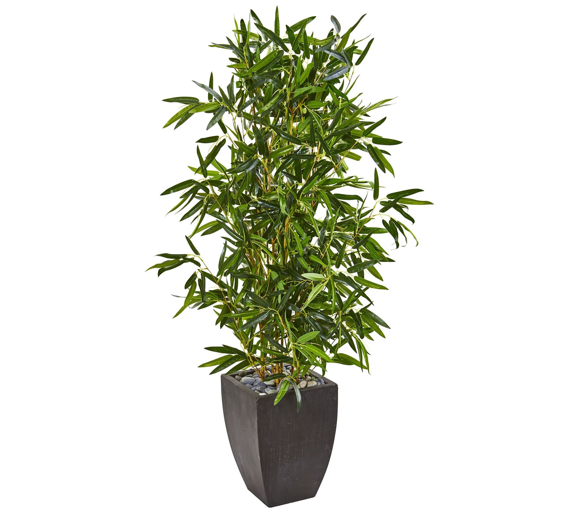 5' Bamboo Tree in Black Planter by Nearly Natural