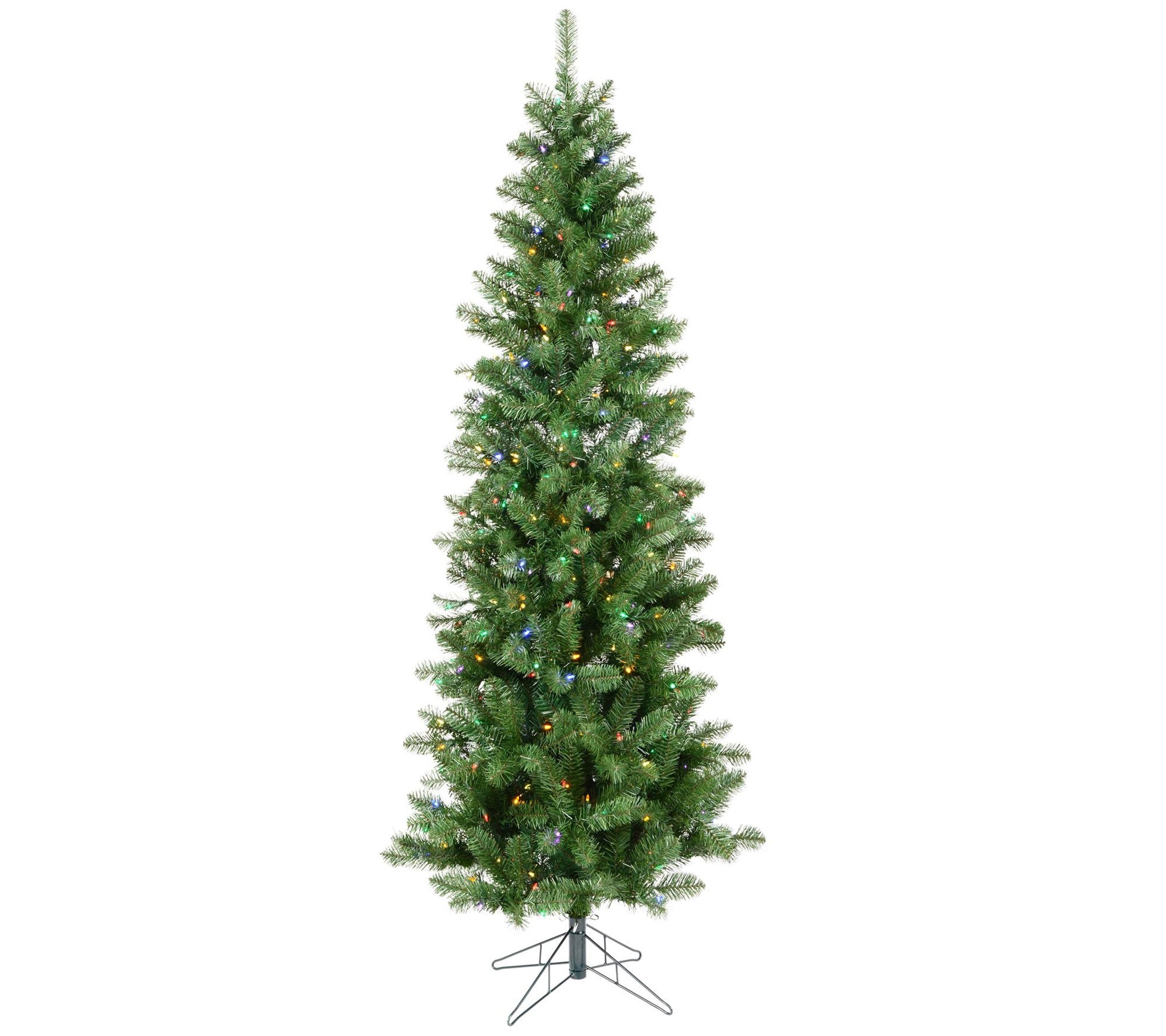 4.5' Salem Pencil Pine Tree with Multicolor LEDs by Vickerman