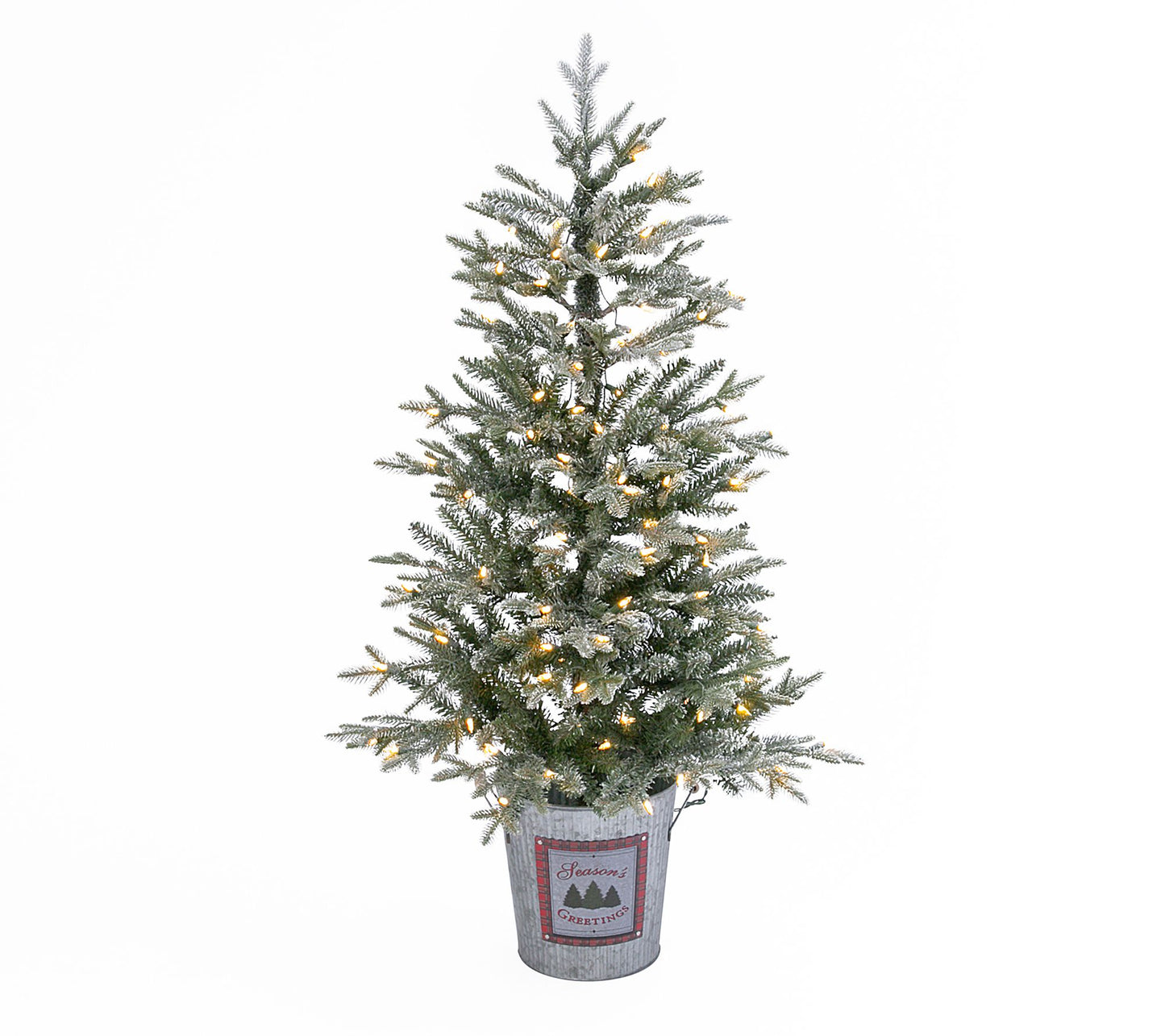 4'H Electric Lightly Flocked Half Tree in HalfBucket
