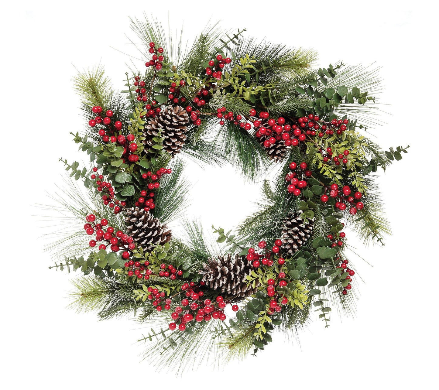 C&F Home Opulent Berry Pinecone Wreath