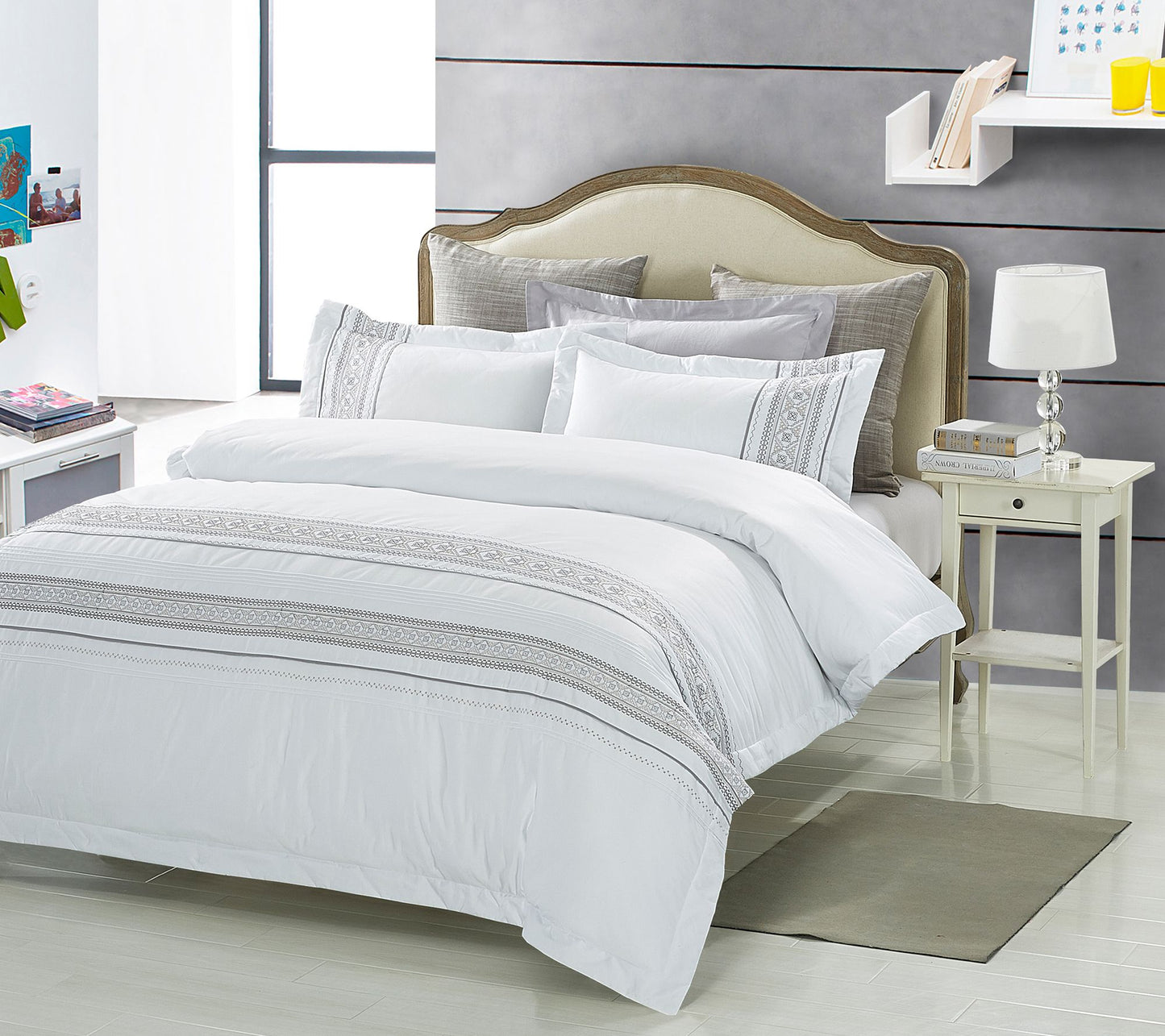 Superior Burlington Cotton 3-Piece Duvet Cover, King/Cal King