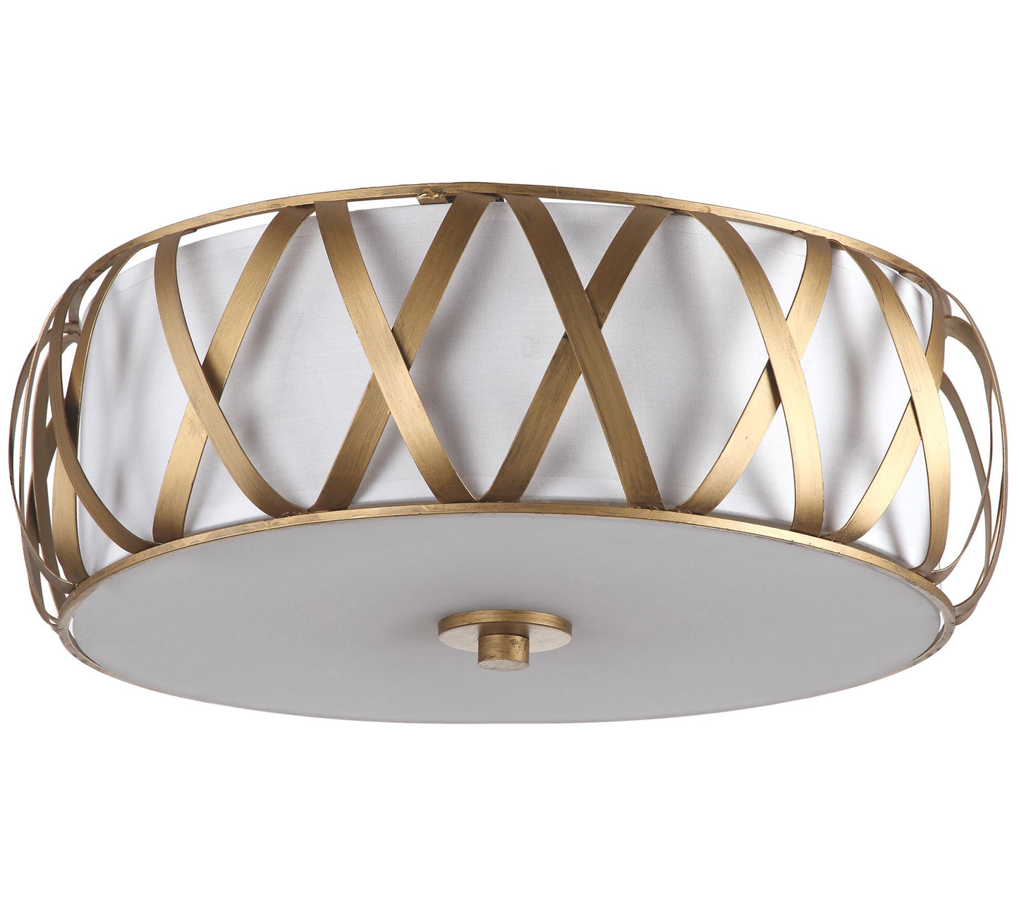 Charing 2 Light Antique Gold Cross Flush Mountby Safavieh