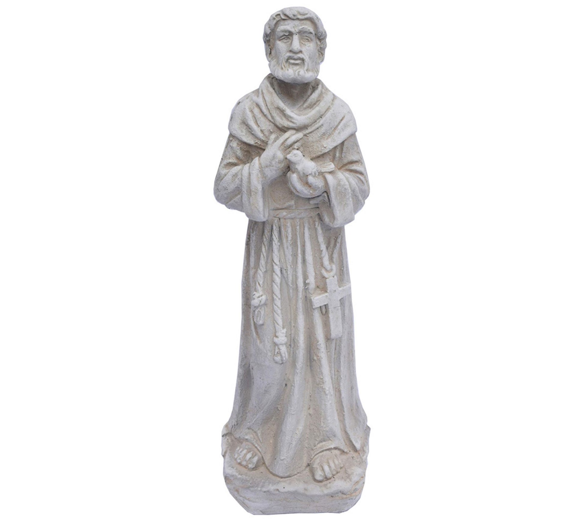 Cold Cast St. Francis, Antique White  by Santa's Workshop