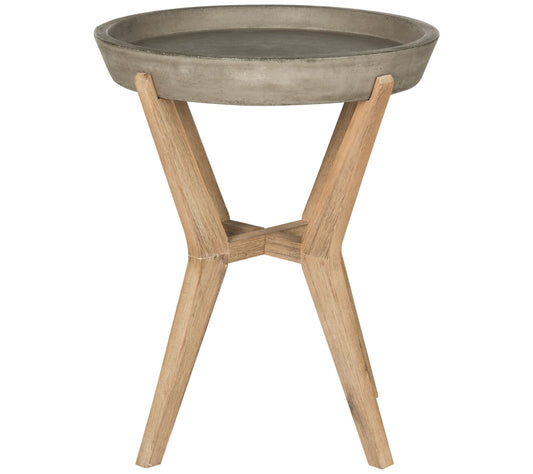 Celeste Indoor/Outdoor Modern Concrete End Table by Safavieh