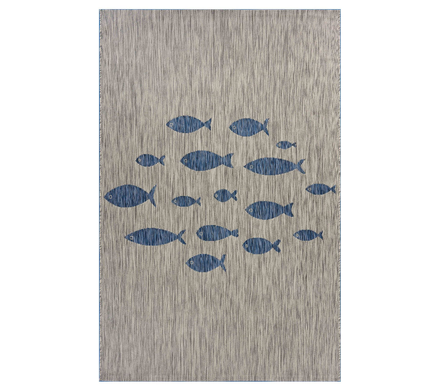 Ox Bay Aquatic Fish Indoor/Outdoor Catalina Rug7'9" x 9'9"