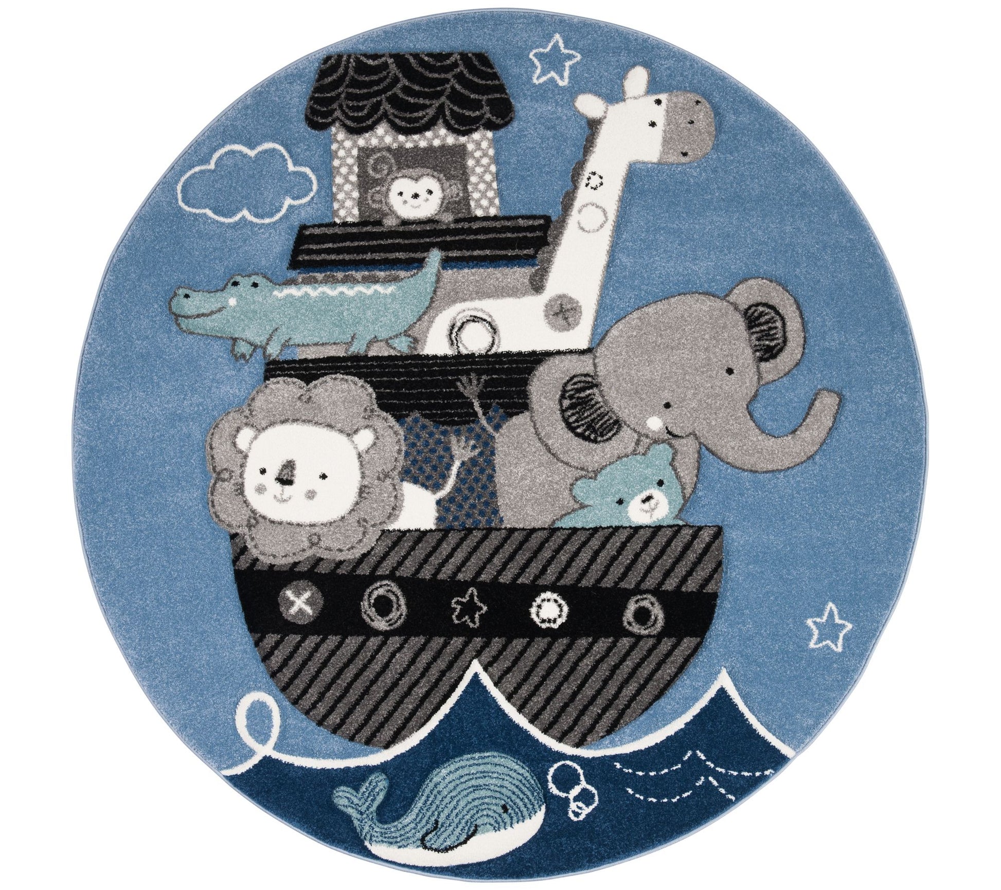 Carousel Kids 121 Collection 6'-7" X 6'-7" Round Rug