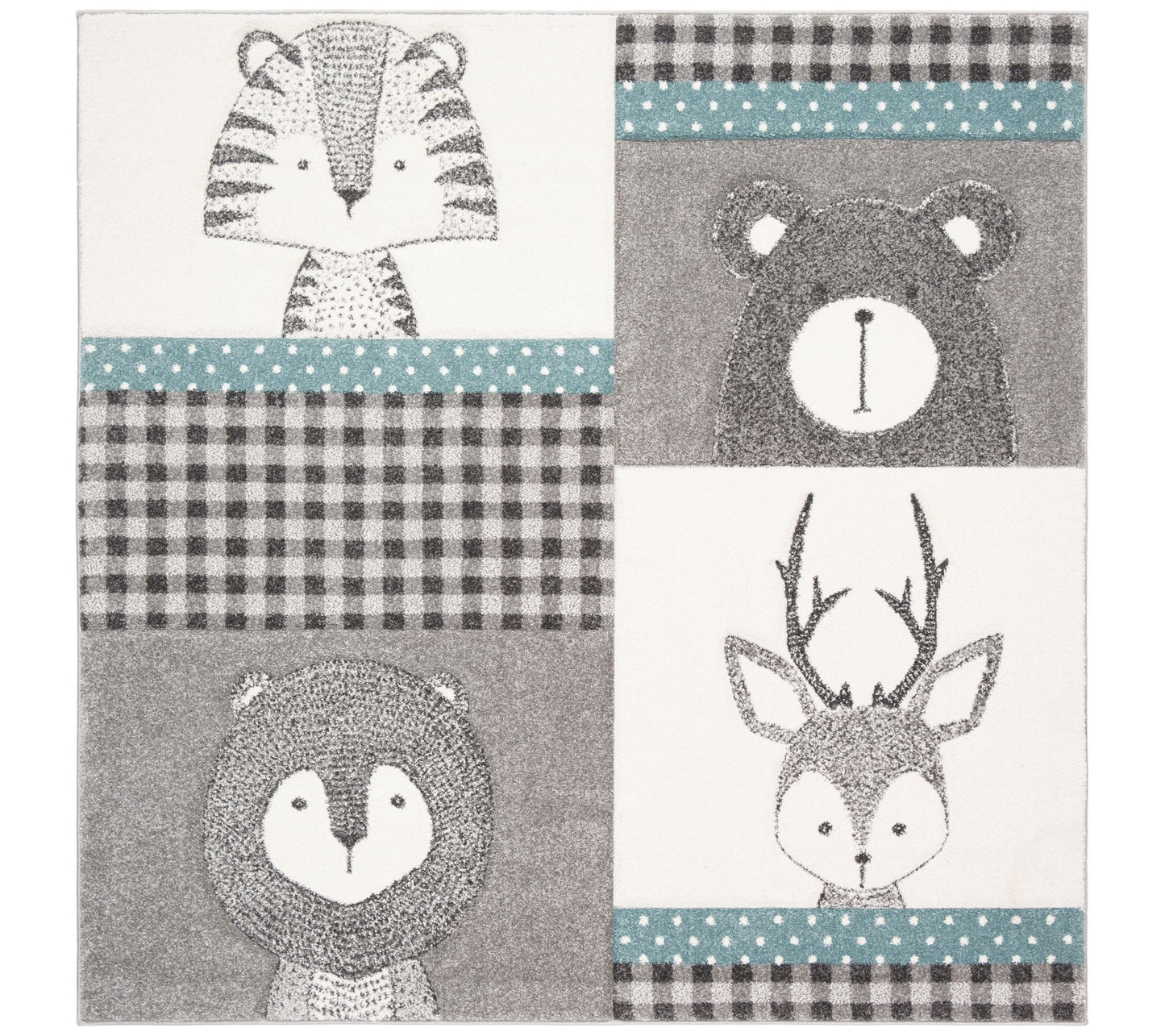 Carousel Kids 188 Collection 6'-7" X 6'-7" Square Rug