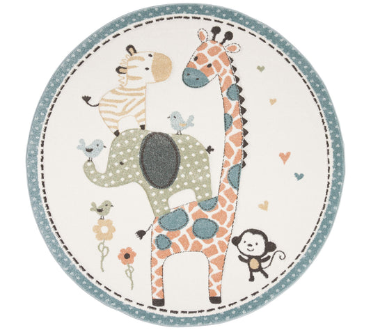 Carousel Kids 120 Collection 5'-3" X 5'-3" Round Rug