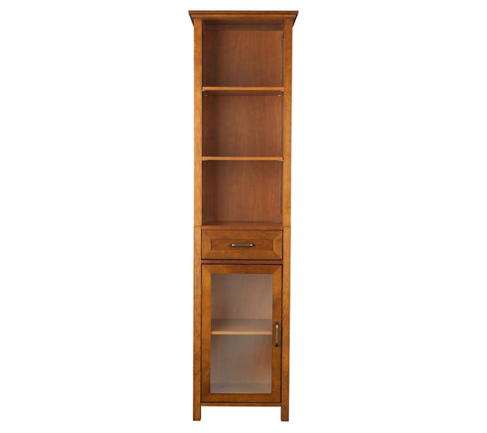Avery Linen Cabinet with 1 Drawer and 3 shelvesOil Oak finish