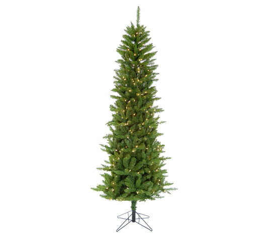6.5' Prelit Winter Wonderland Slim Green Christmas Tree