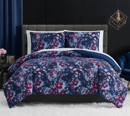 Badgley Mischka Home Midnight Garden King Duvet Cover Set