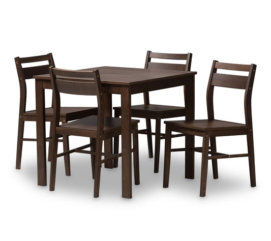 Baxton Studio Lovy Modern and Contemporary 5-Piece Dining Set