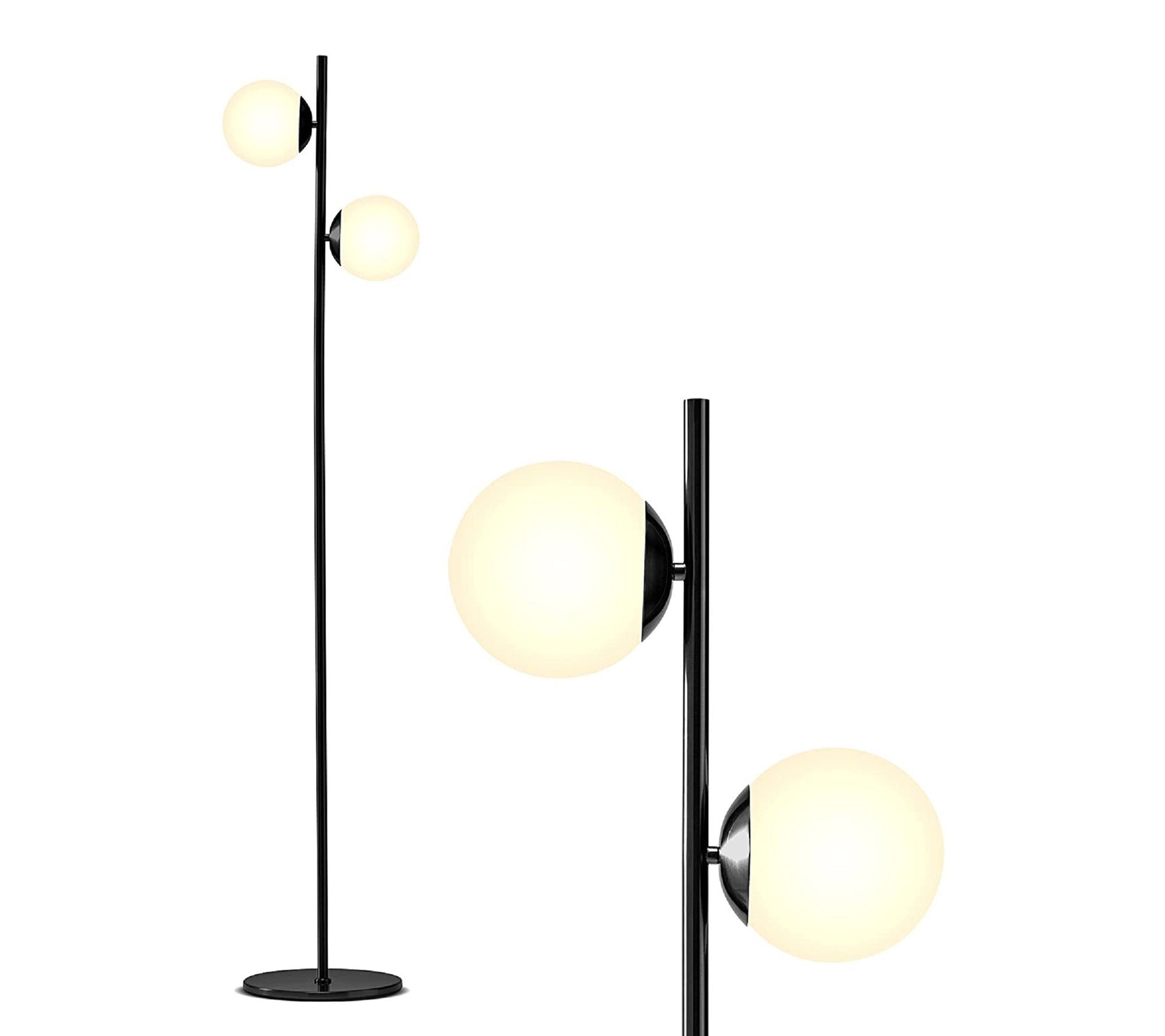 Brightech Sphere 65" Antiqued Brass LED Floor Lamp