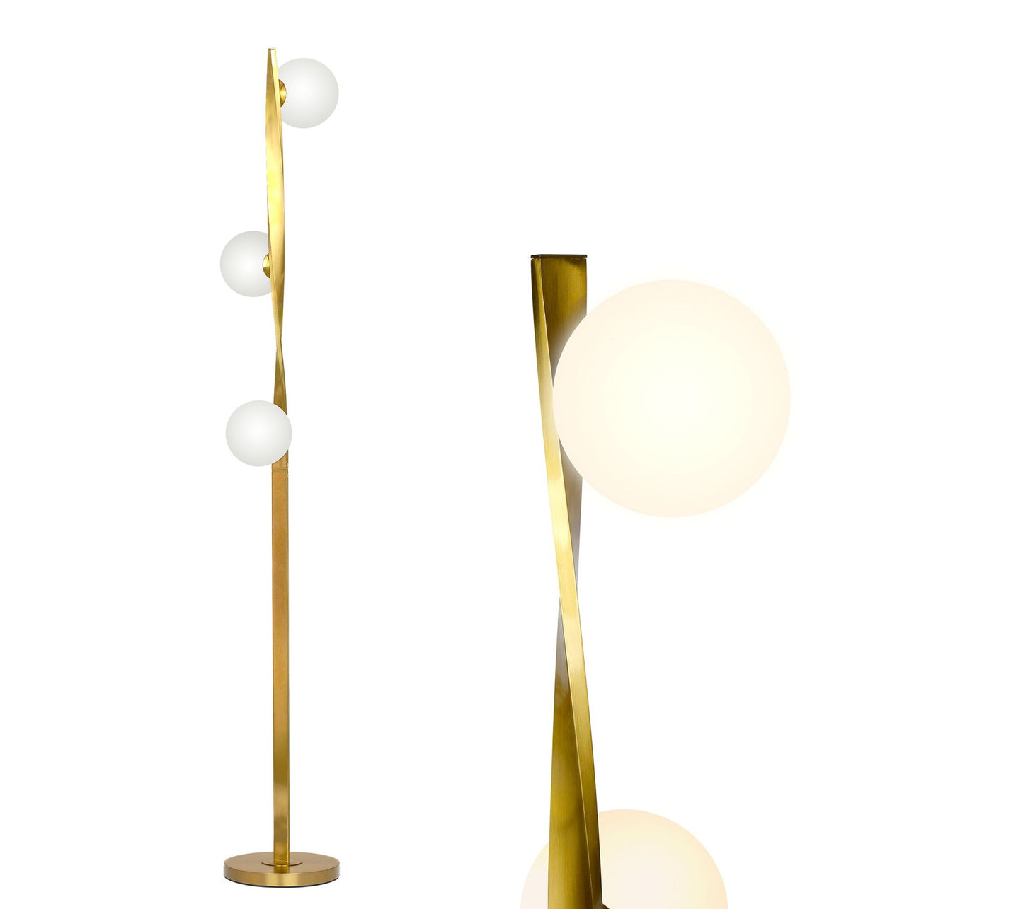 Brightech Nola 60"H Goldtone LED Floor Lamp