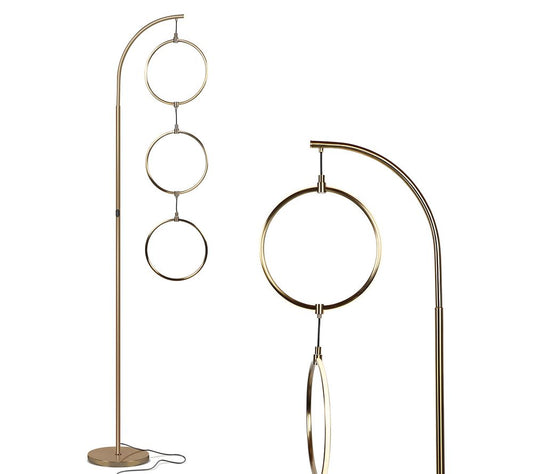 Brightech Nova 74"H Antiqued Brass LED Floor Lamp