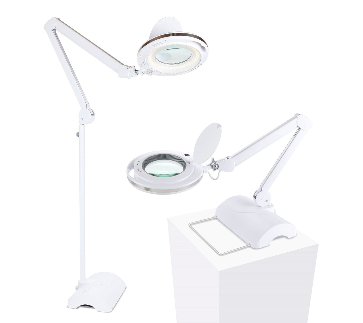 Brightech Lightview 2-in-1 LED Magnifier Floord Desk Lamp