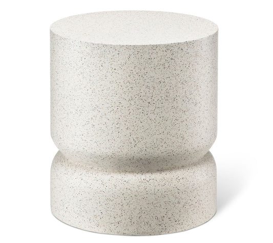 Glitzhome 17" Faux Terrazzo Garden Stool Table or Plinth