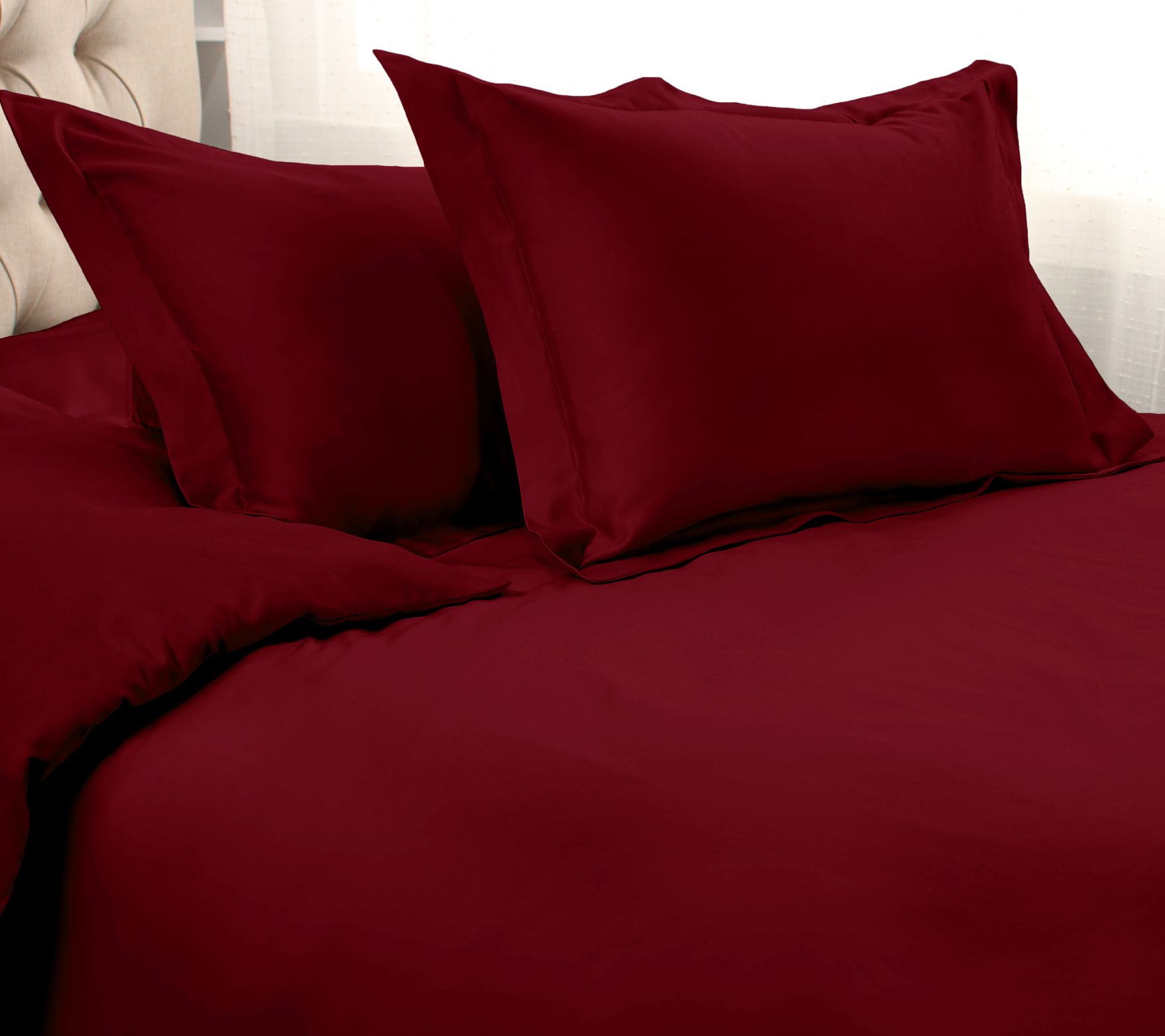 Superior 1200-TC Solid Egyptian Cotton Duvet Co er Set- F/Q
