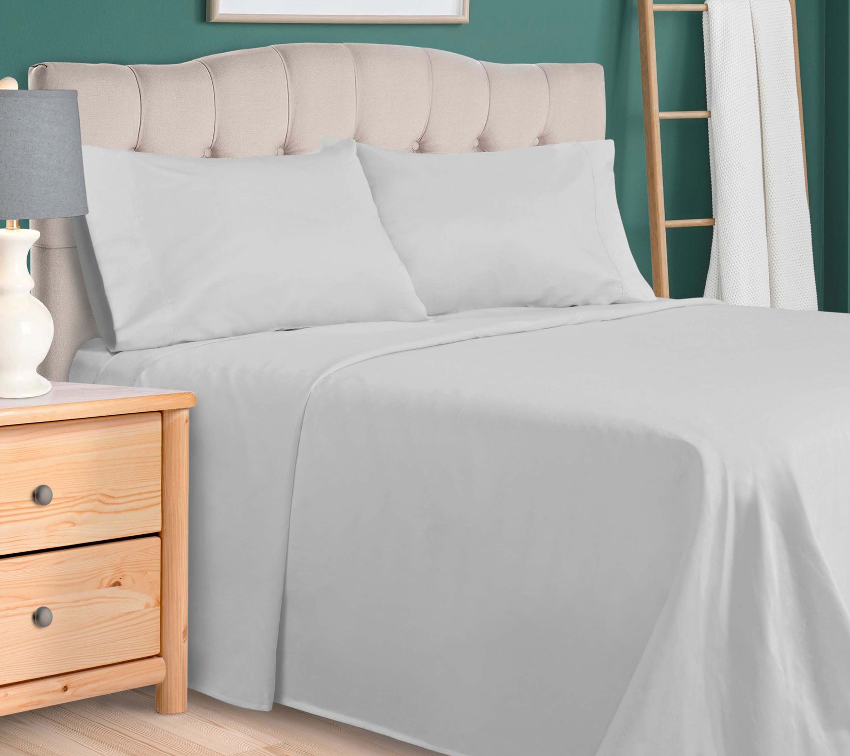 Superior Egyptian Cotton Solid 800-TC Sheet Set - Queen