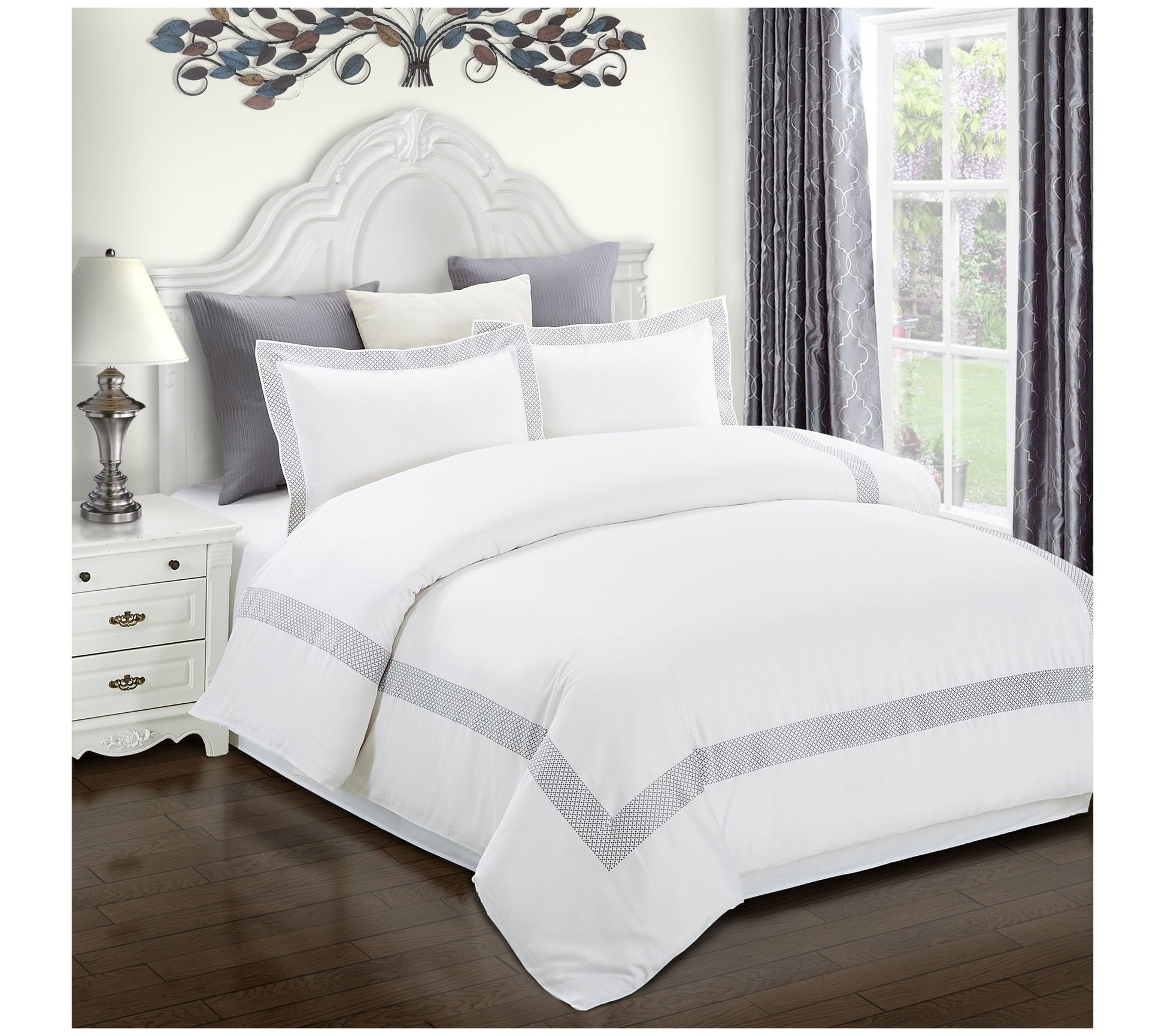 Superior Glenmont Cotton 3-Piece Duvet Cover Se, King/Cal.KG