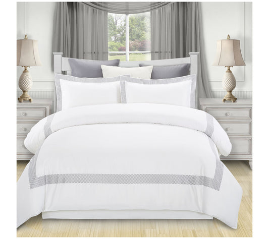 Superior Glenmont Cotton 3-Piece Duvet Cover Set, Full/Queen
