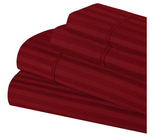 Superior Egyptian Cotton Stripe Deep Pocket Shet Set, Queen