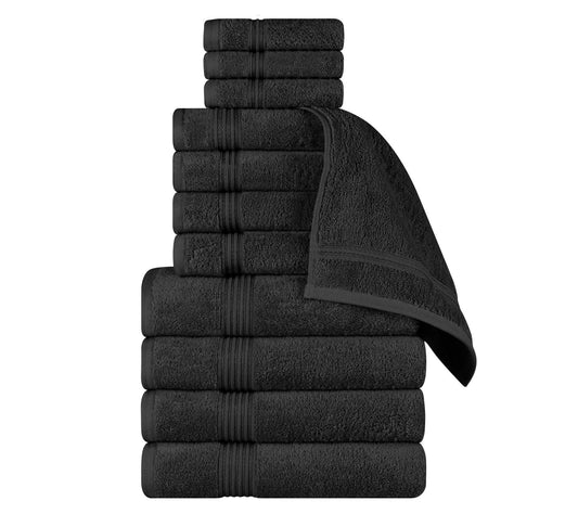 Superior Egyptian Cotton Highly Absorbent 12-PCSoft Towel Se