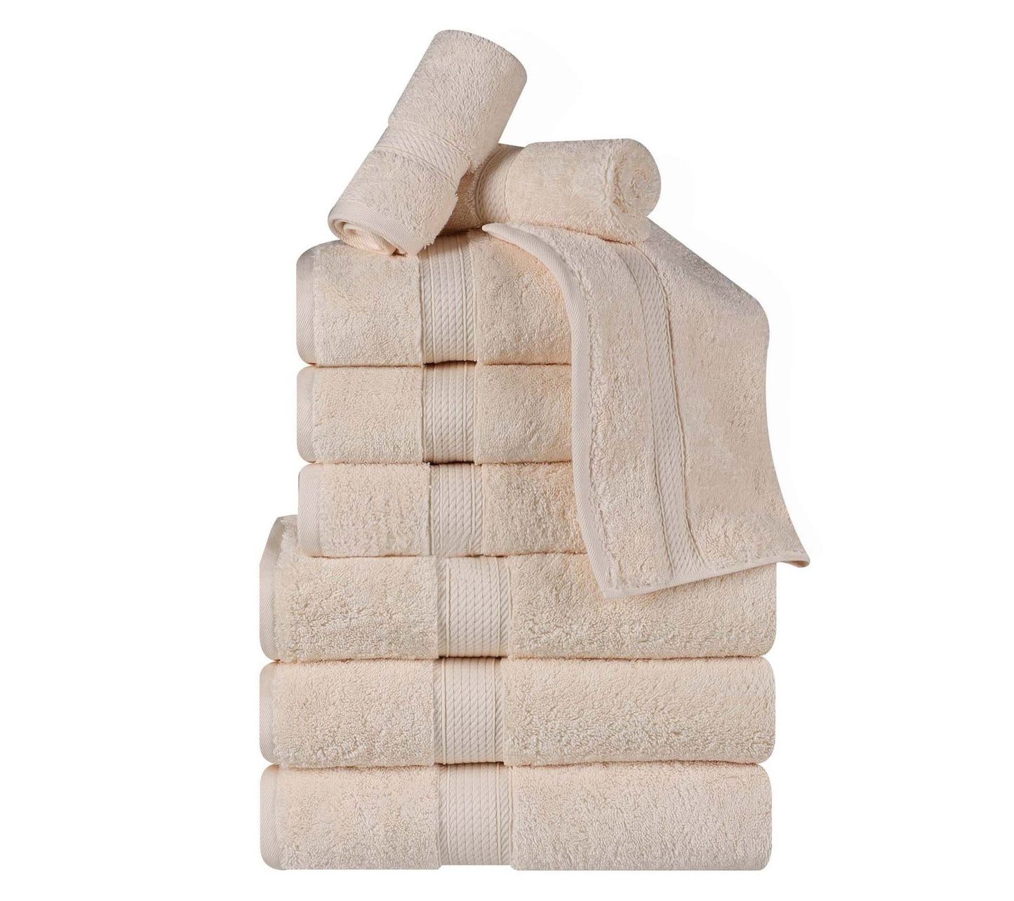 Superior Egyptian Cotton Plush Luxury Absorbent9-PC Towel Se