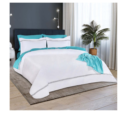 Superior Egyptian Cotton Duvet Cover Set- Full/Queen