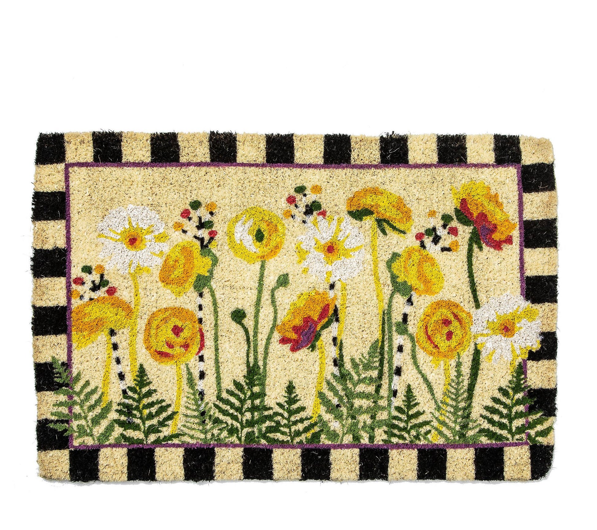 MacKenzie-Childs Everything Is Coming Up Daisies Entrance Mat