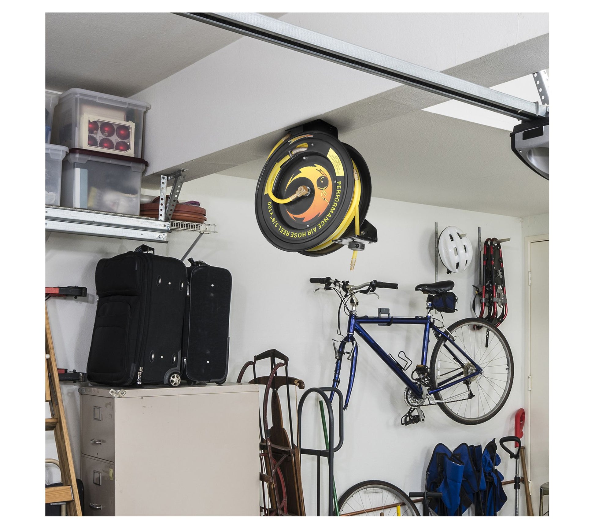 Stalwart Heavy Duty Retractable 100-Foot Air Co mpressor