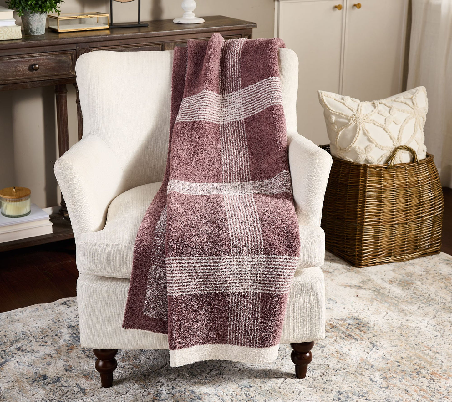 Barefoot Dreams CozyChic Classic Plaid 45"x60" Blanket