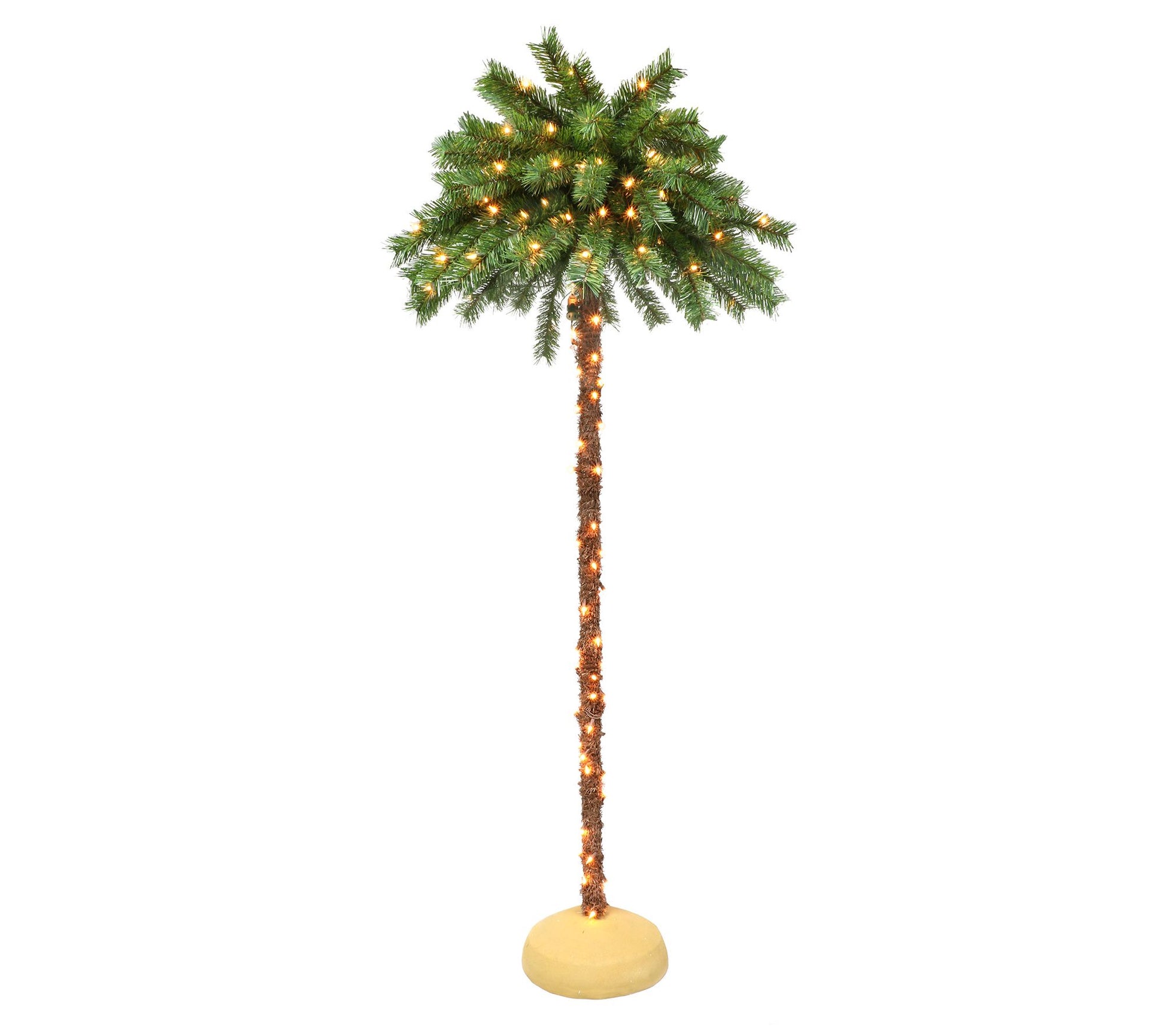 Puleo International 6 ft. Pre-Lit Palm Tree 150LED Lights