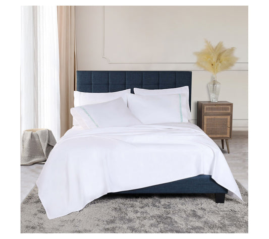 Superior Egyptian Cotton Embroidered Sheet Set,Full