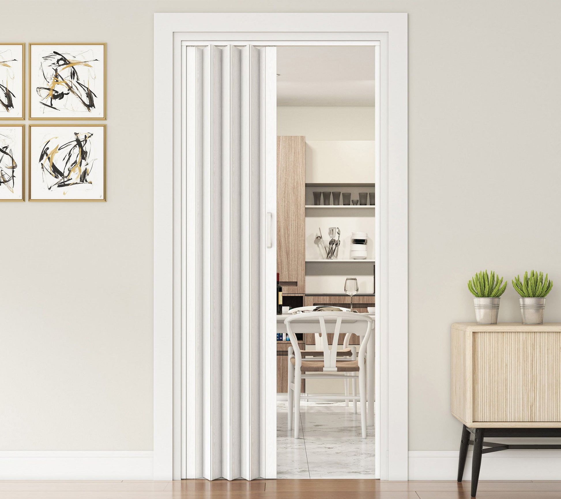 Techni Home Loft Series 48"W Double Walled Accordion Door